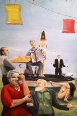117 x 85 olej  překližka